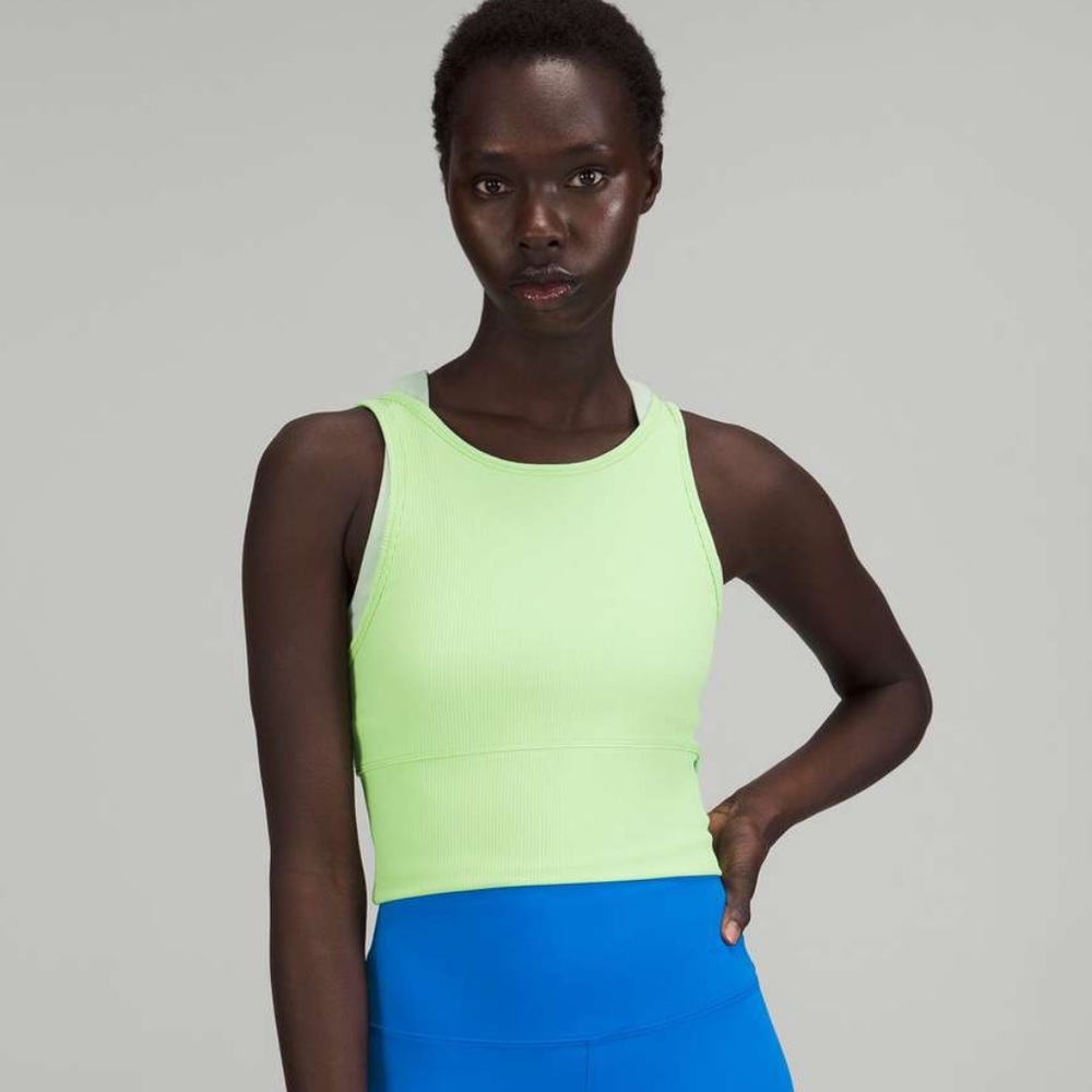 Lululemon Power Pivot Tank Scream Green Light Size 6